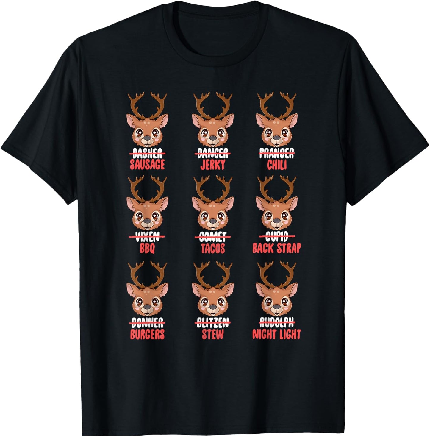 Funny Christmas Deer Bow Hunting Santa Men Women Hunter T-Shirt - T-Shirt | Black