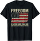 Freedom Extinction - Patriotic American Rights USA Flag T-Shirt - T-Shirt | Black