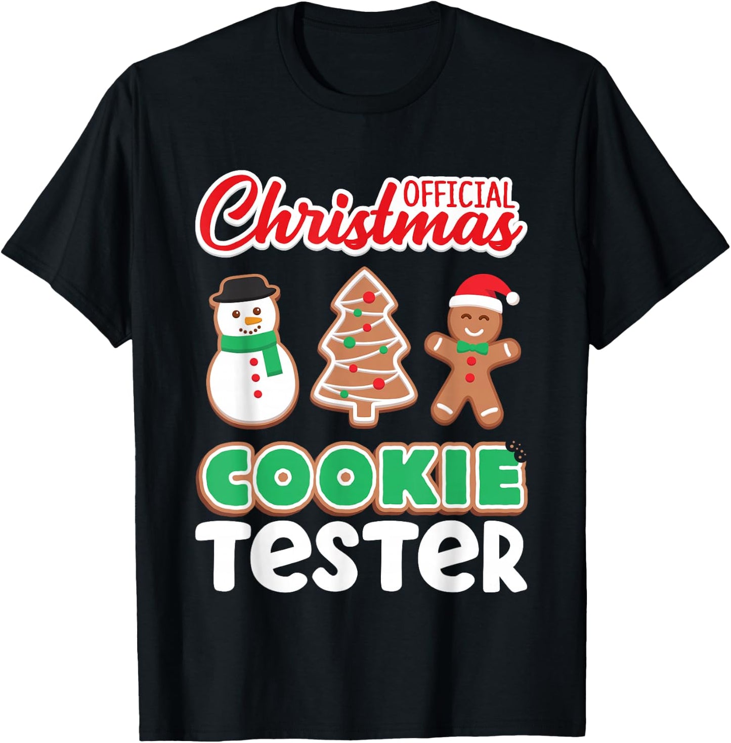 Official Christmas Cookie Tester Taster Baking Crew Toddler T-Shirt - T-Shirt | Black