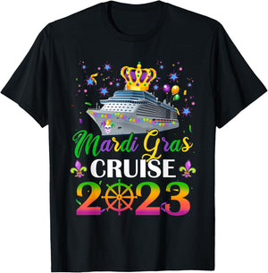 Mardi Gras Cruise 2023 Ship New Orleans Carnival Costume T-Shirt - T-Shirt | Black