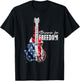 Patriotic Guitar American Flag 4th Of July Guitarist T-Shirt - T-Shirt | Black