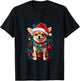 Funny Chihuahua with Santa Hat Xmas T-Shirt - T-Shirt | Black