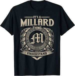 It's A MILLARD Thing You Wouldn't Understand Name Vintage T-Shirt - T-Shirt | Black