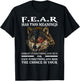 Wolf Fear Has Two Meanings Forget Everything And Run Or Face T-Shirt - T-Shirt | Black