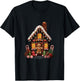 Christmas Gingerbread House Candy Cane X-Mas Pajamas Party T-Shirt - T-Shirt | Black