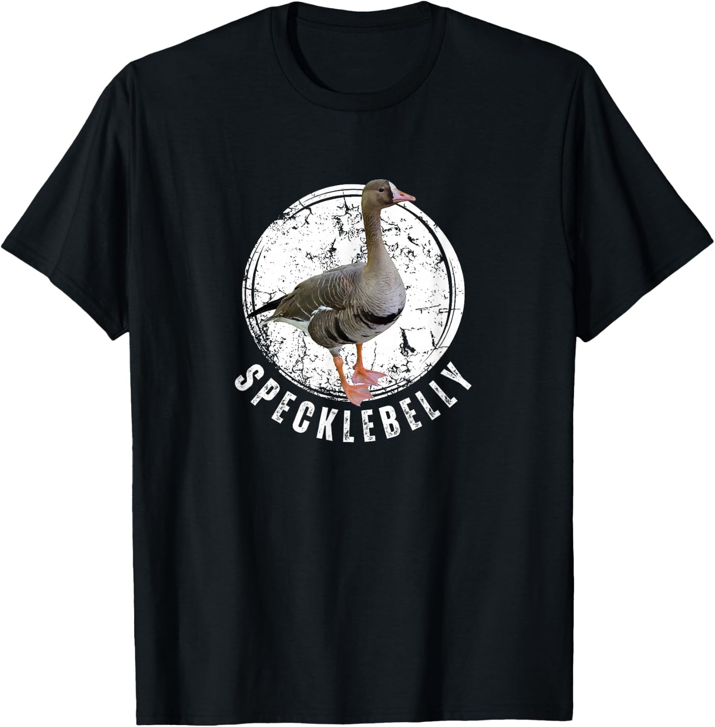 Specklebelly Goose Shirt Goose Hunting Speck White Front T-Shirt - T-Shirt | Black