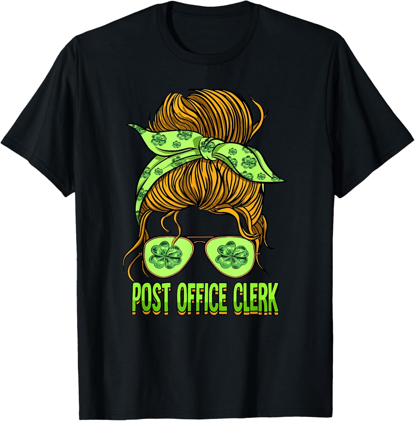 St Patricks Day Post Office Clerk T-Shirt - T-Shirt | Black