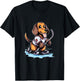 Dachshund Ice Hockey Player Dog Hockey Stick Goalie T-Shirt - T-Shirt | Black