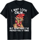 I May Look Calm But In My Head I Pecked You 3 Times Funny T-Shirt - T-Shirt | Black