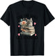 This Girl Loves Cats and Books ok? Funny Cat Watercolor T-Shirt - T-Shirt | Black