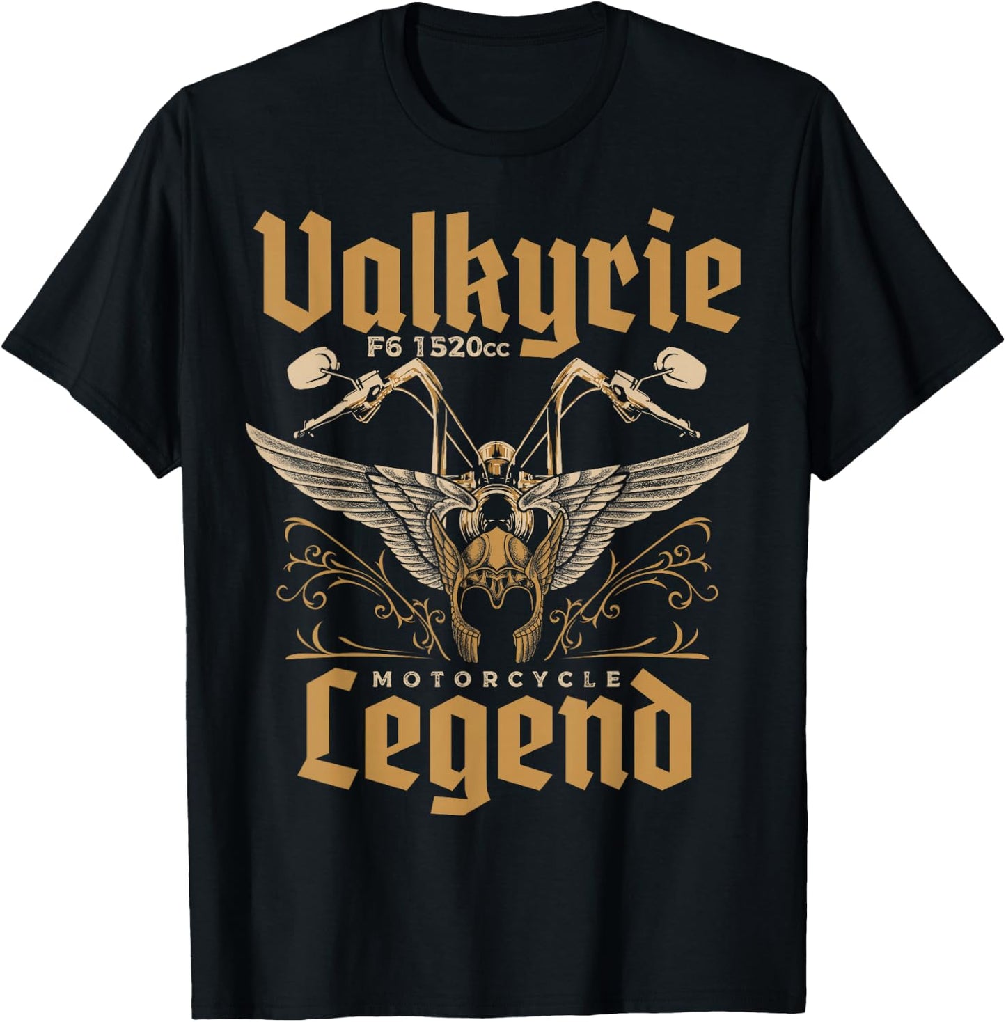Valkyrie F6 1520cc Motorcycle Legend Biker T-Shirt - T-Shirt | Black