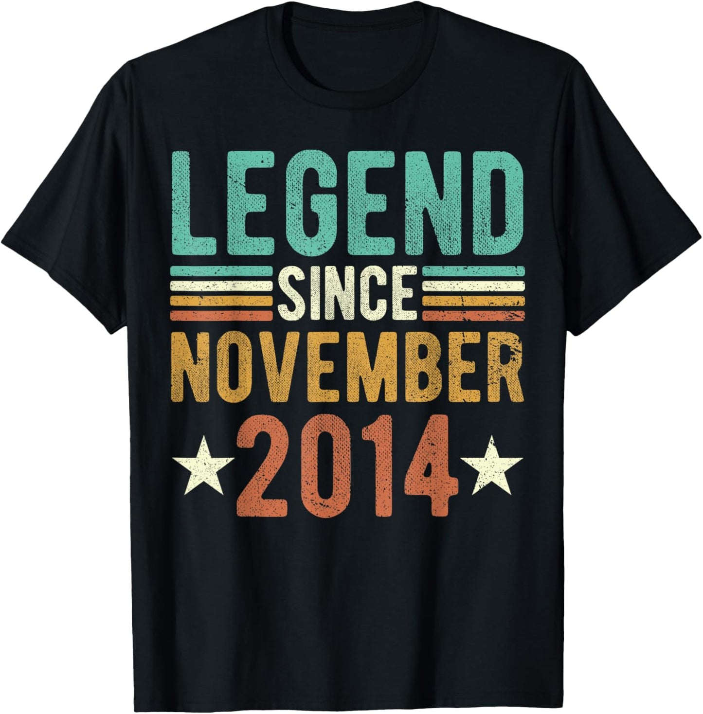 Legend Since November 2014 8 Years Old 8th anniversary T-Shirt - T-Shirt | Black