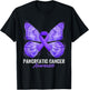 Pancreatic Cancer Awareness Month Butterfly Purple Ribbon T-Shirt - T-Shirt | Black