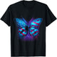 Butterfly USA Flag 4th Of July Funny American | Girl Women T-Shirt - T-Shirt | Black