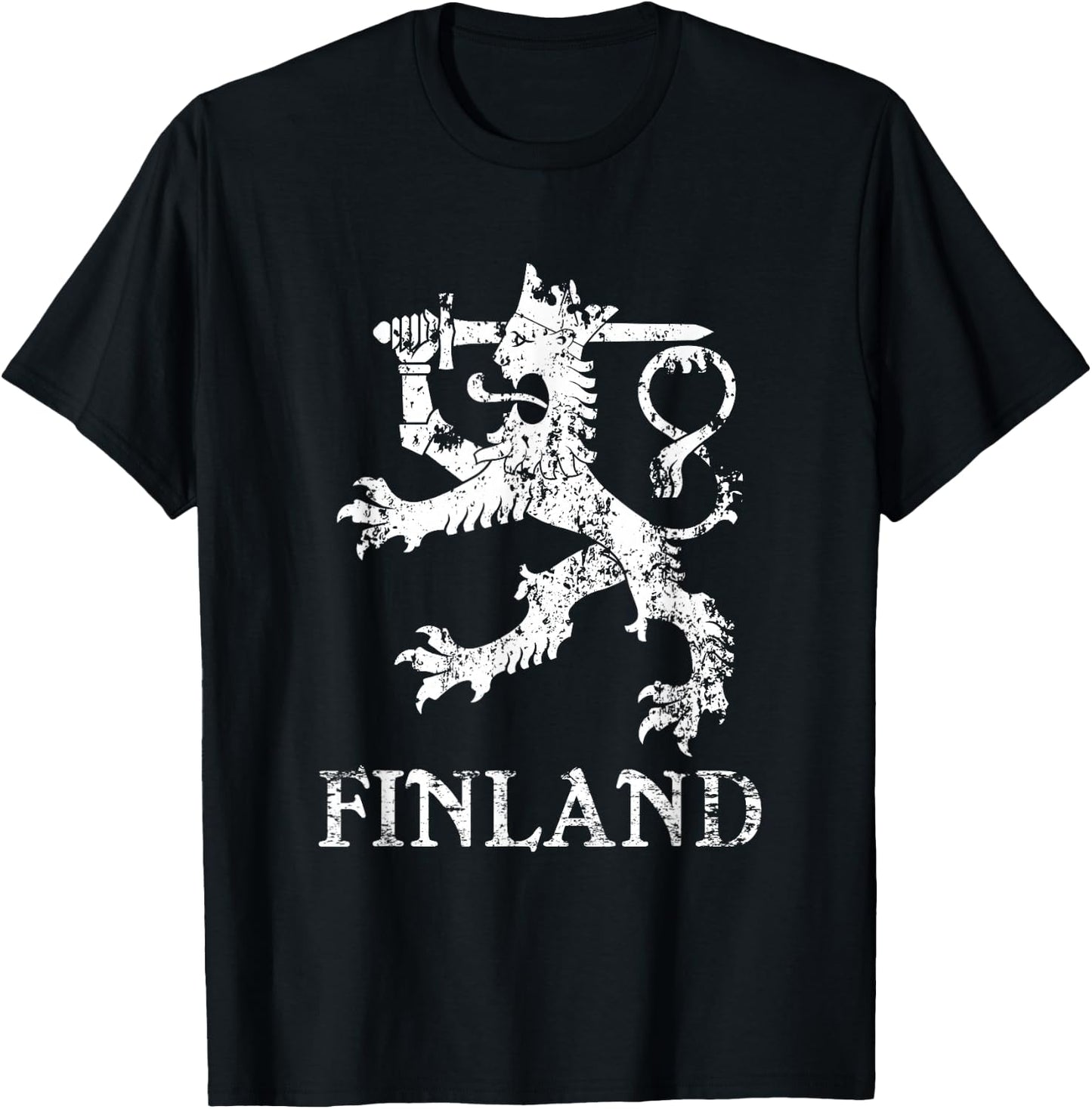 Finland Lion Symbol Finnish Pride T-Shirt - T-Shirt | Black
