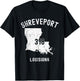 Shreveport Louisiana LA 318 Vintage Athletic Style T-Shirt - T-Shirt | Black
