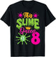 This Slime Queen is 8 Slime 8th Birthday T-Shirt - T-Shirt | Black