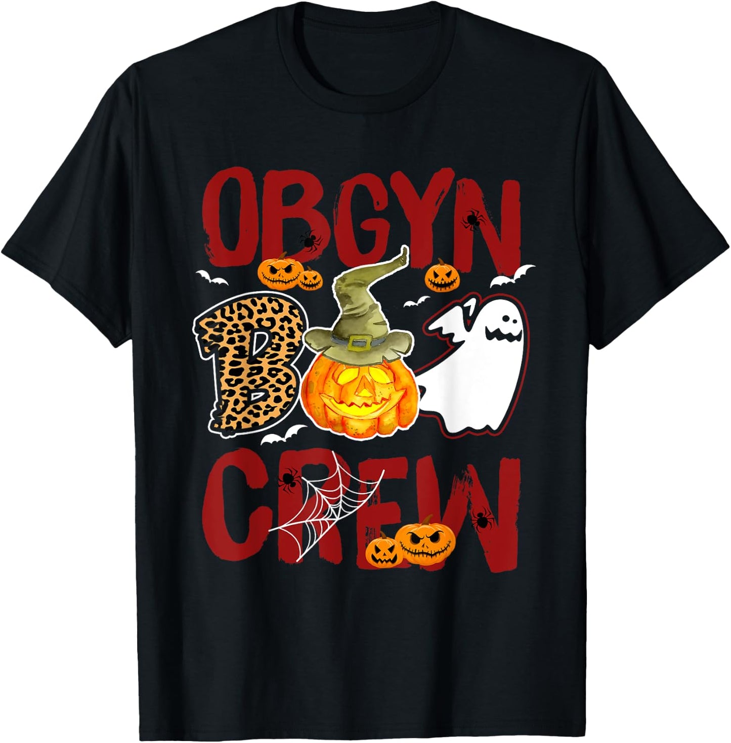 OBGYN Boo Crew Halloween OB-GYN Nurse Costume T-Shirt - T-Shirt | Black