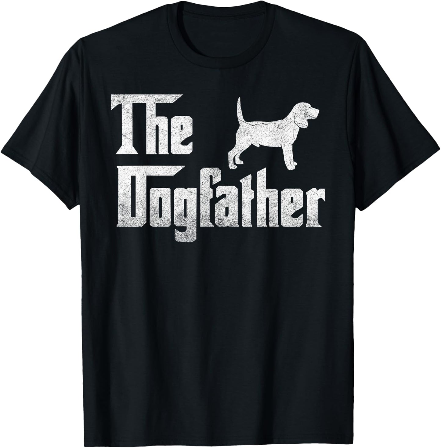 Beagle The Dogfather Funny Father Dog Lover Gift Men T-Shirt - T-Shirt | Black