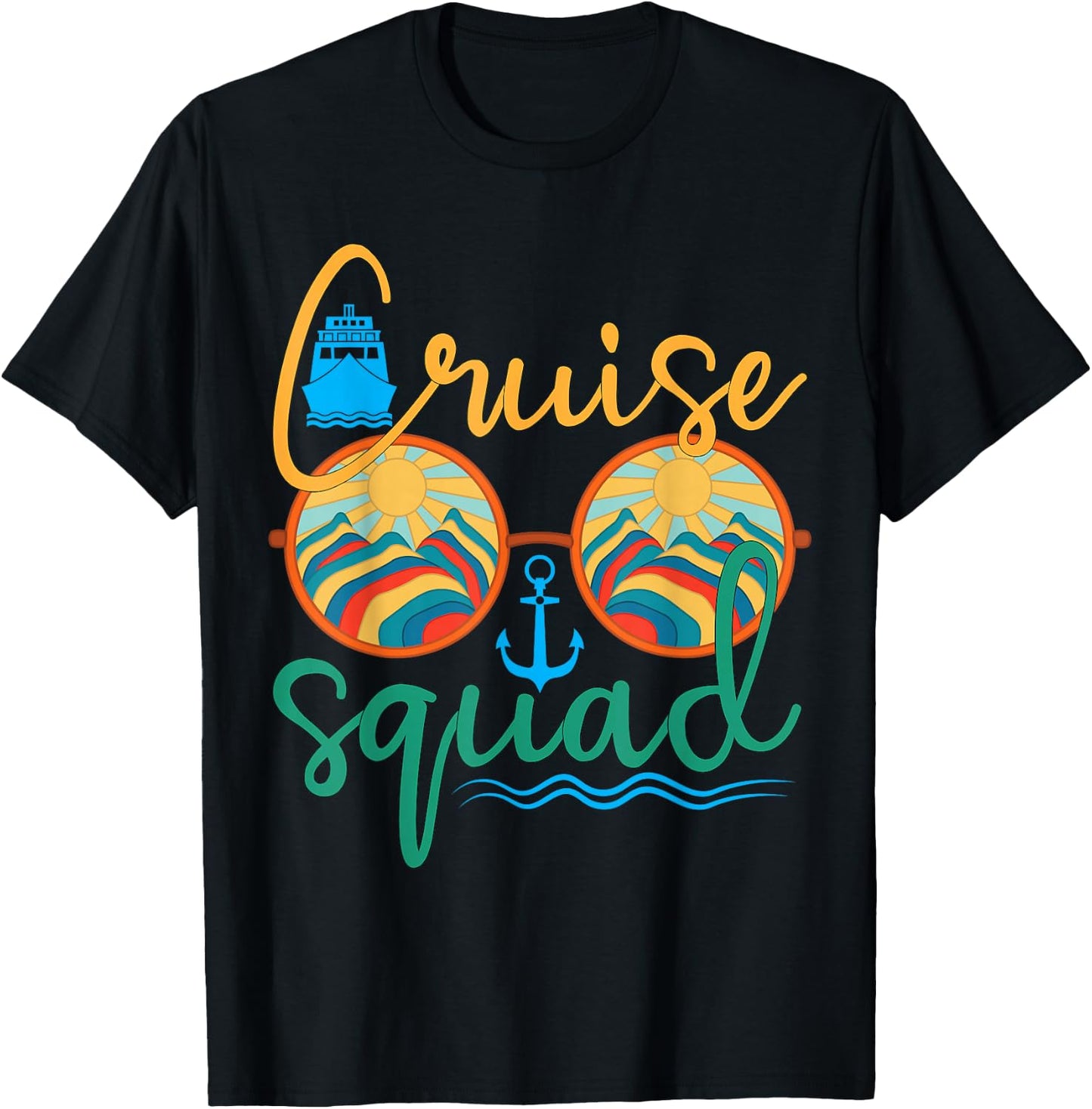 Cruise Squad 2025 Family Vacation Beach Matching Groupe T-Shirt - T-Shirt | Black