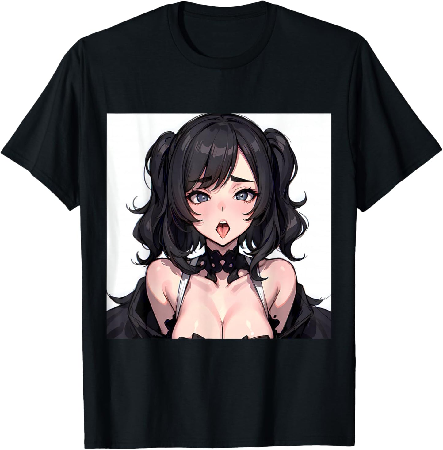 Lewd Anime Girl Ecchi Waifu Anime Hentai T-Shirt - T-Shirt | Black