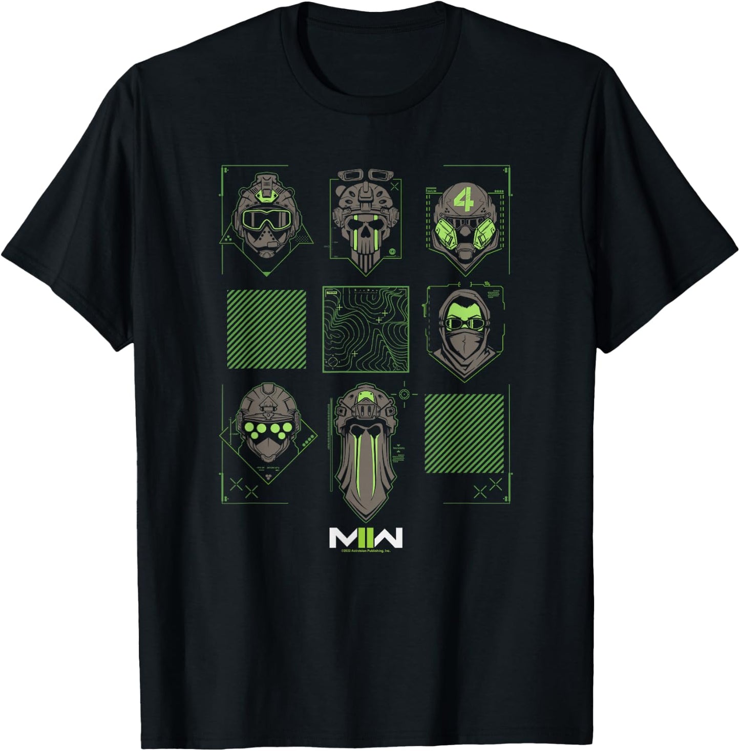 Call of Duty: Modern Warfare 2 Operators Faces Collage T-Shirt - T-Shirt | Black