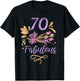 70 And Fabulous Birthday Old Years Party Age Seventy 70Th T-Shirt - T-Shirt | Black
