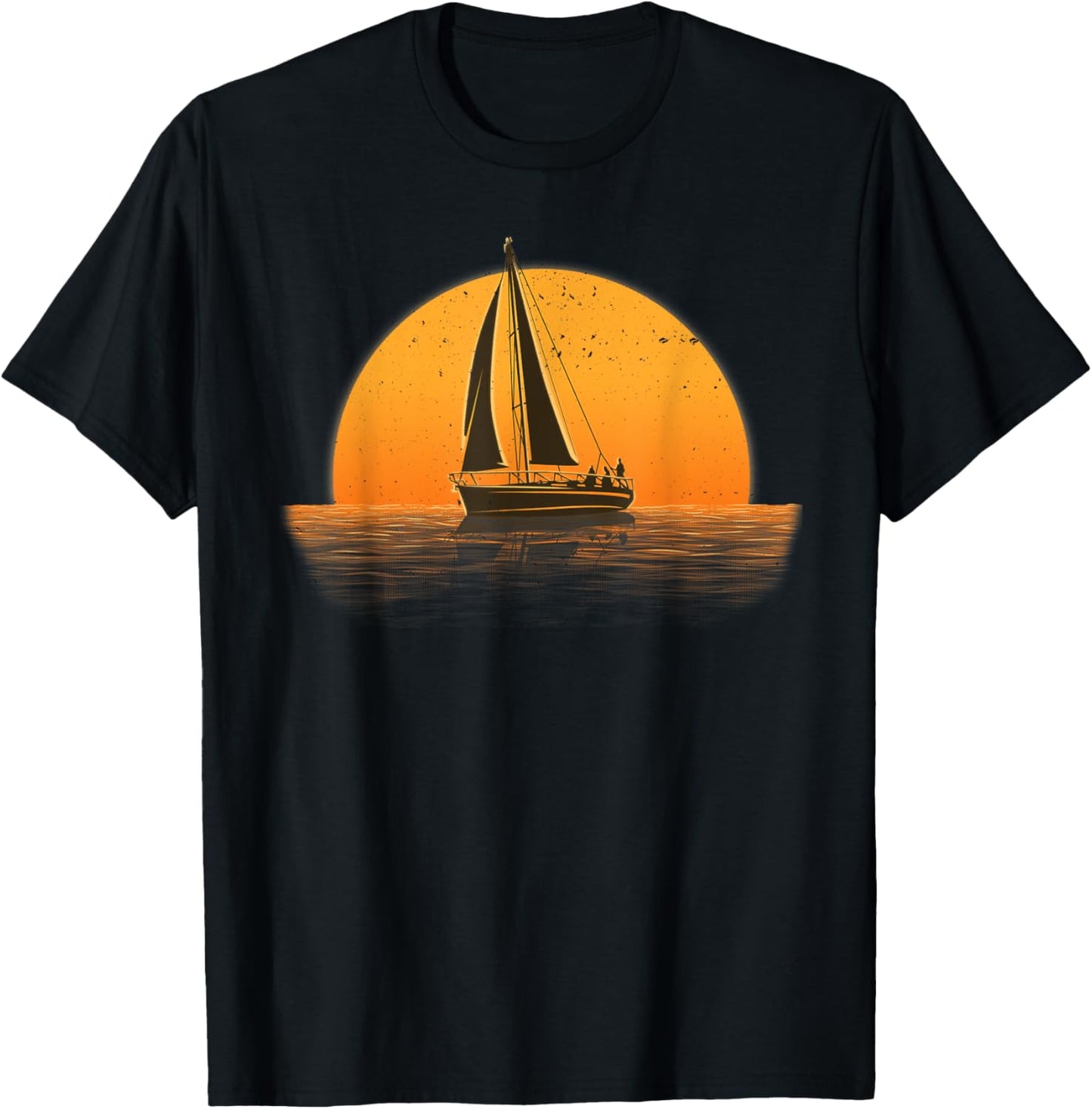 Cute Sailing Design Women Sailboat Sail Sailing Ship T-Shirt - T-Shirt | Black