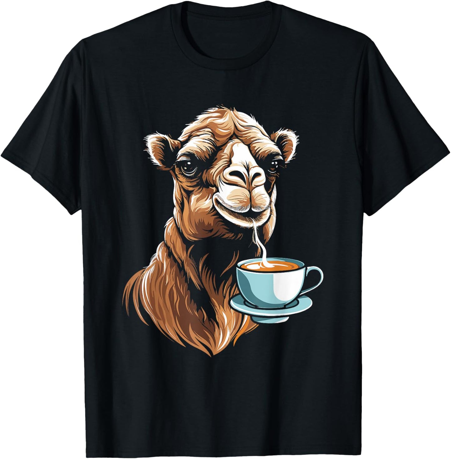 Camel Coffee - Camelhump Dromedary Camelid Cameldae Camel T-Shirt - T-Shirt | Black