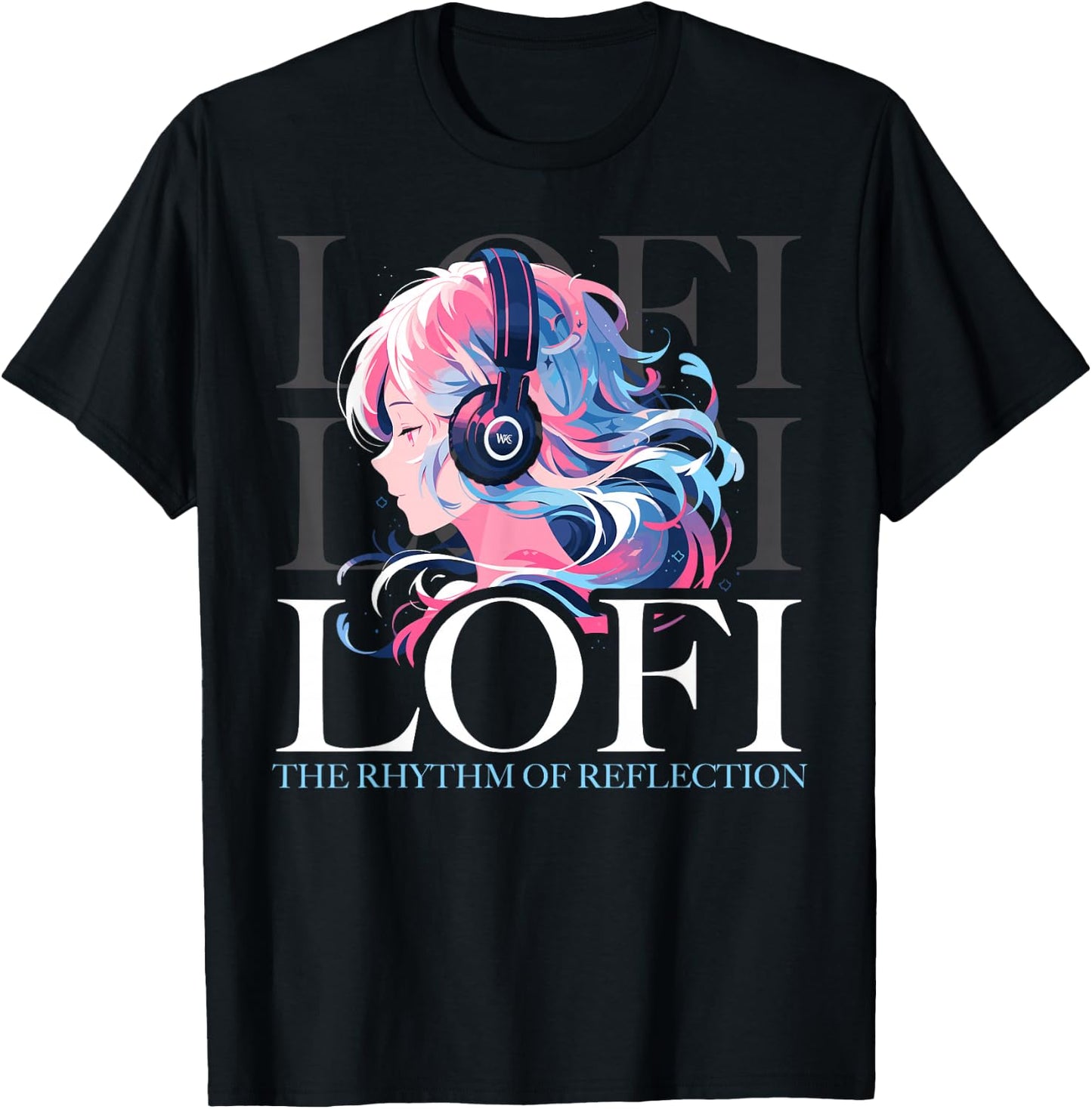 Lofi Music Lover Low Fidelity Anime Lo-Fi Japanese Aesthetic T-Shirt - T-Shirt | Black