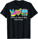 Peace Love Bus Tie Dye Leopard Bus Aide Life Gifts T-Shirt - T-Shirt | Black