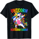 Birthday Squad Shirt Kids Dabbing Unicorn Birthday T-Shirt - T-Shirt | Black