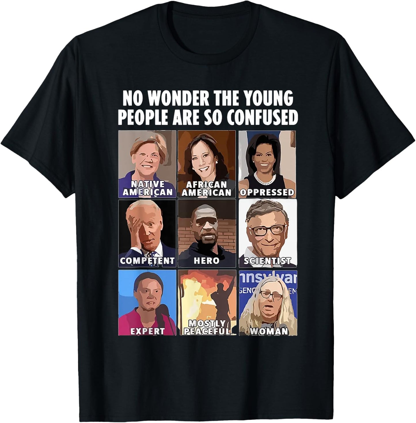 No Wonder The Young People Are So Confused T-Shirt - T-Shirt | Black