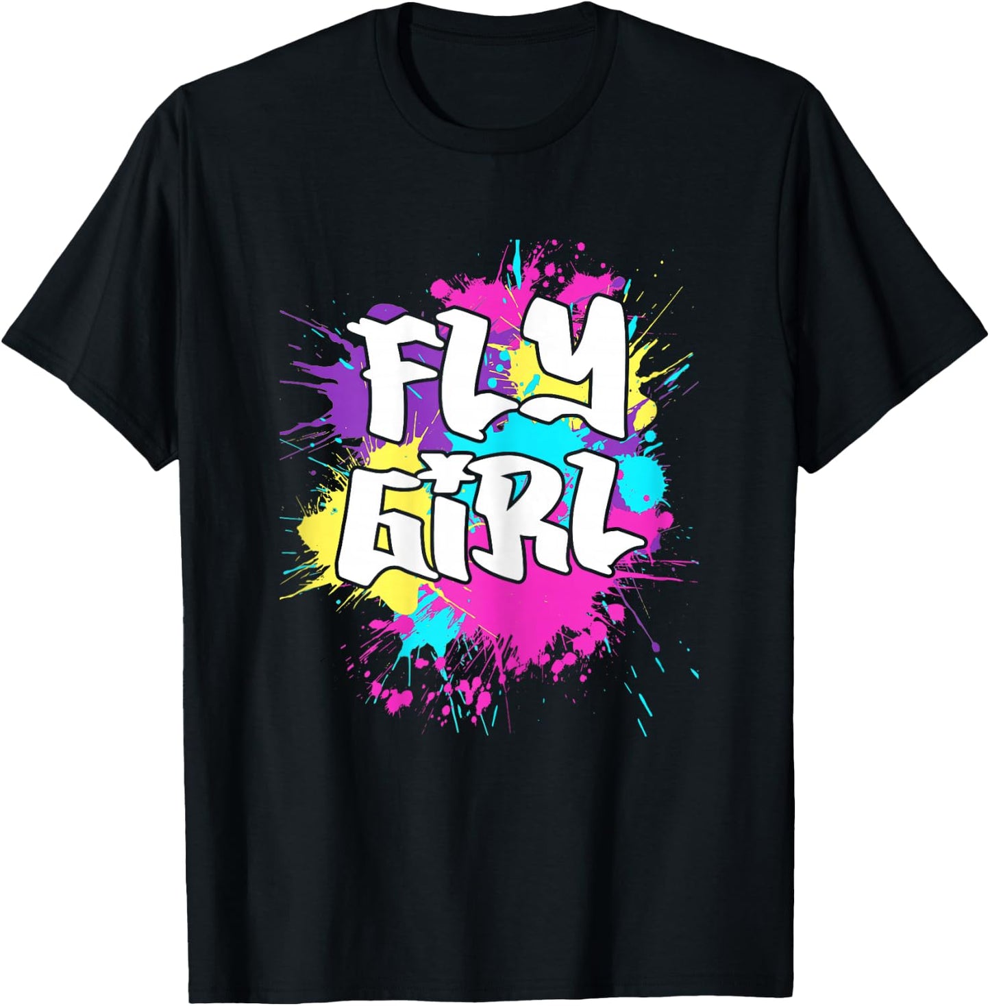Fly Girl Hip Hop 80s 90s cassette B-girl T-Shirt - T-Shirt | Black