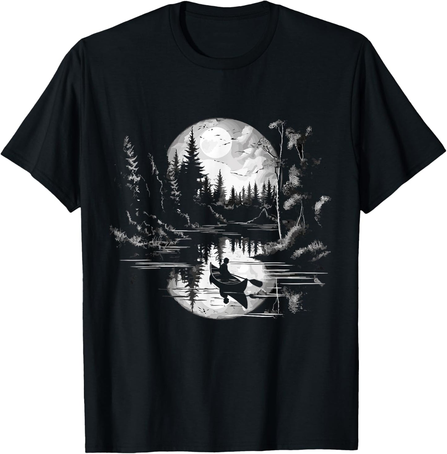 Canoe Canadian Canoeists Nature Canoe T-Shirt - T-Shirt | Black