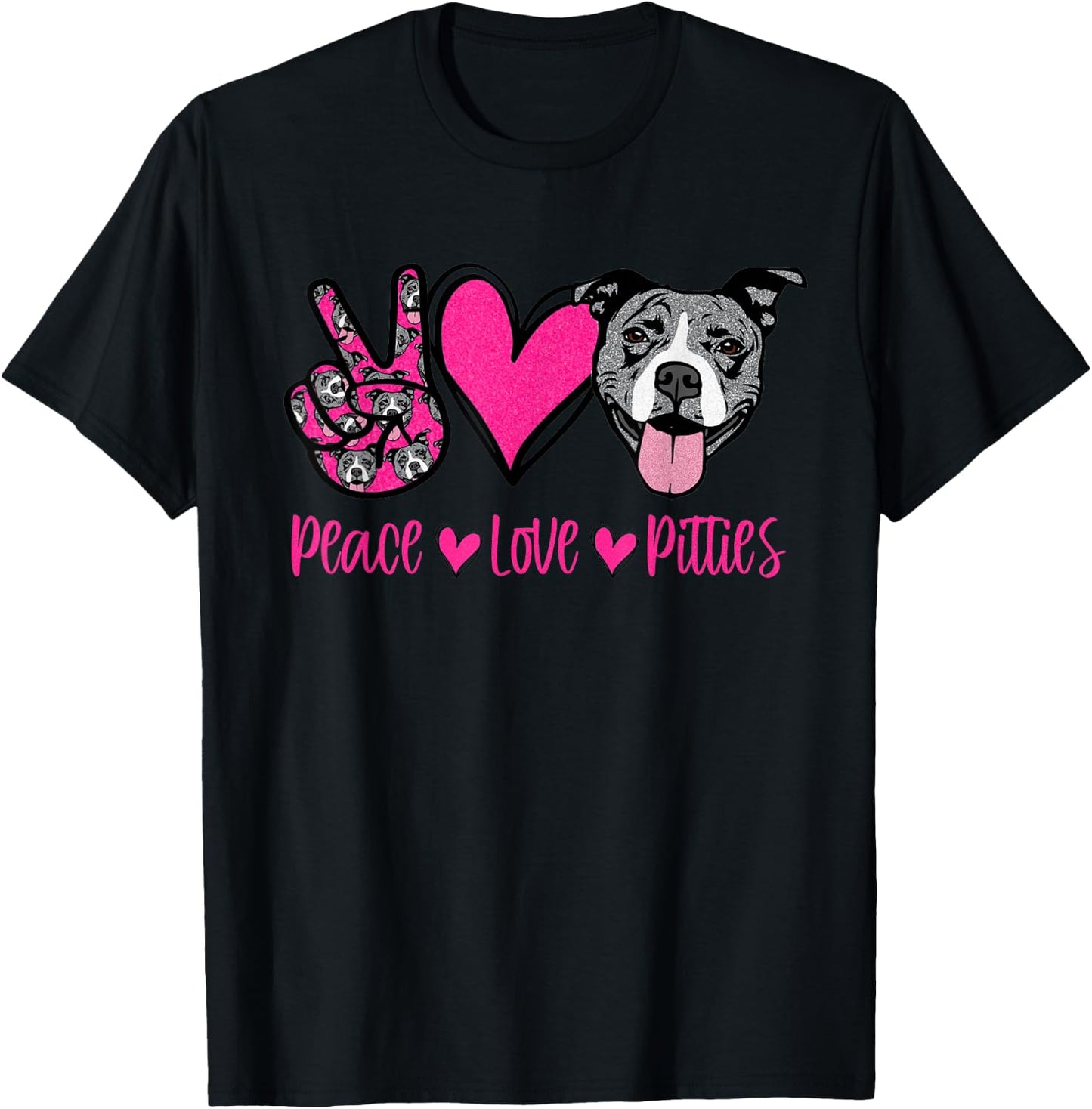 Pit Bull Lives Matter Pittie Puppy Dog Mom Ladies Pitbull Small T-Shirt - T-Shirt | Black