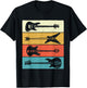 Retro Vintage Guitars - Bass Guitar Music Lover Bassist T-Shirt - T-Shirt | Black