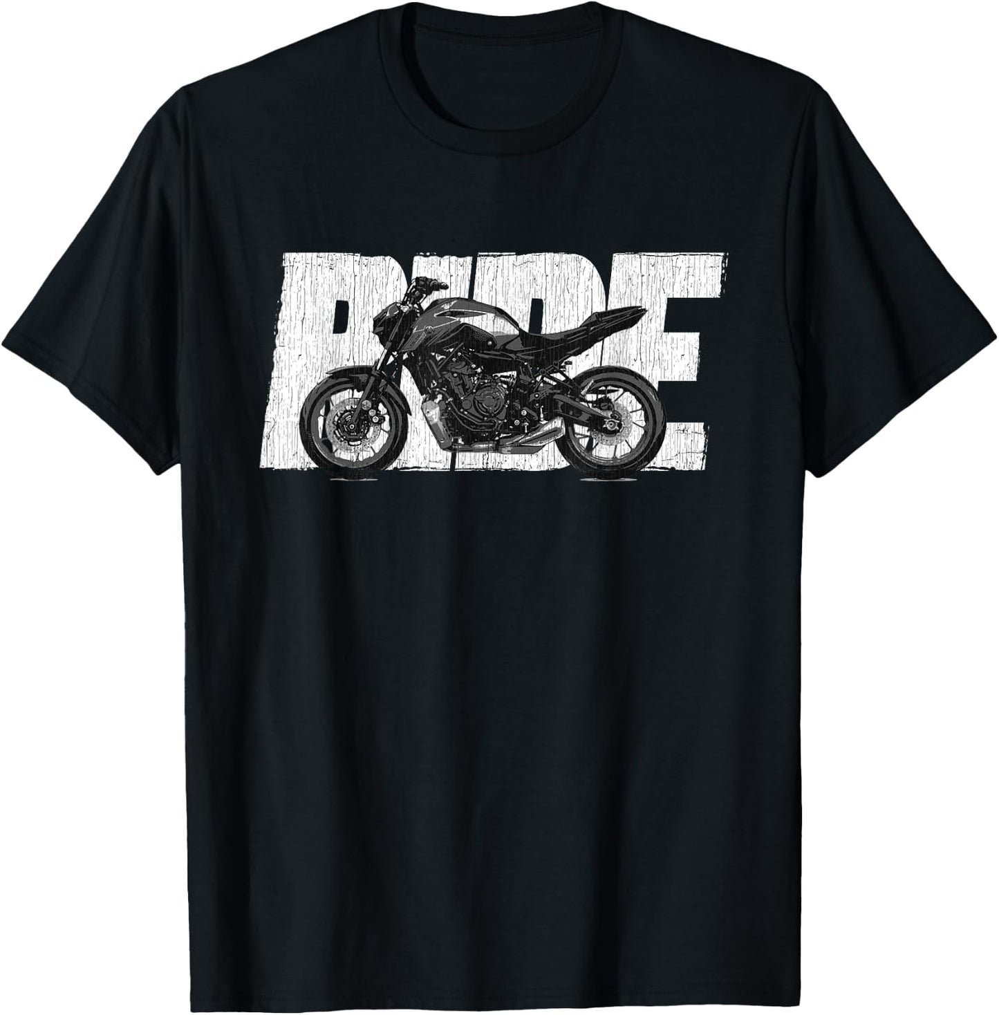 2021-2022 MT-07 Ride Naked Bike Ride Motorcycle T-Shirt - T-Shirt | Black
