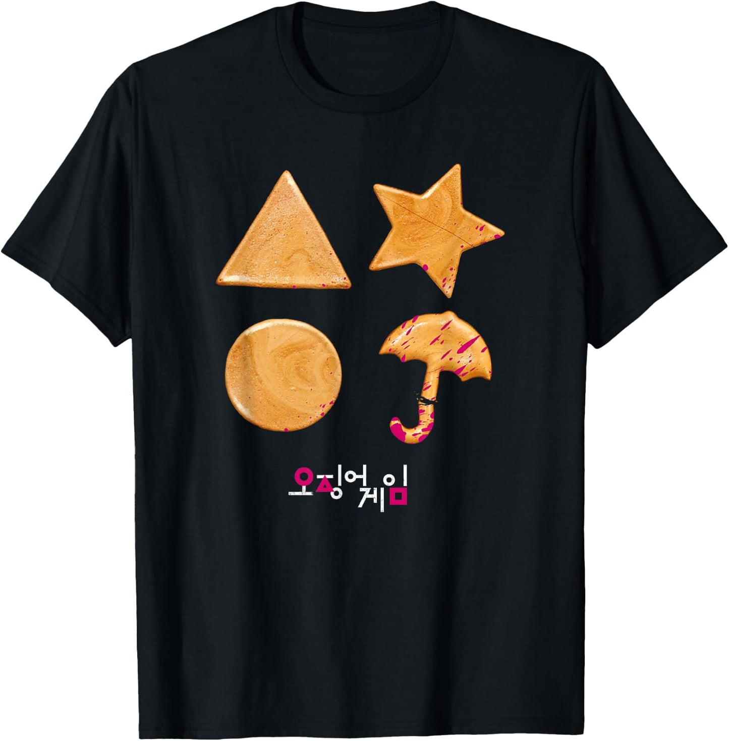 Squid Game Sugar Honey Combs Blood Cookies T-Shirt - T-Shirt | Black