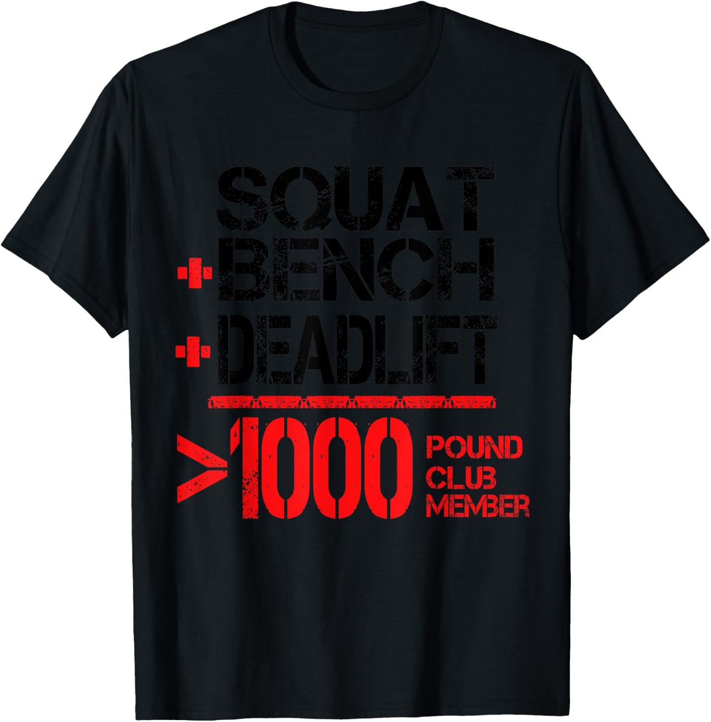 1000 Pound Club T-Shirt - T-Shirt | Black