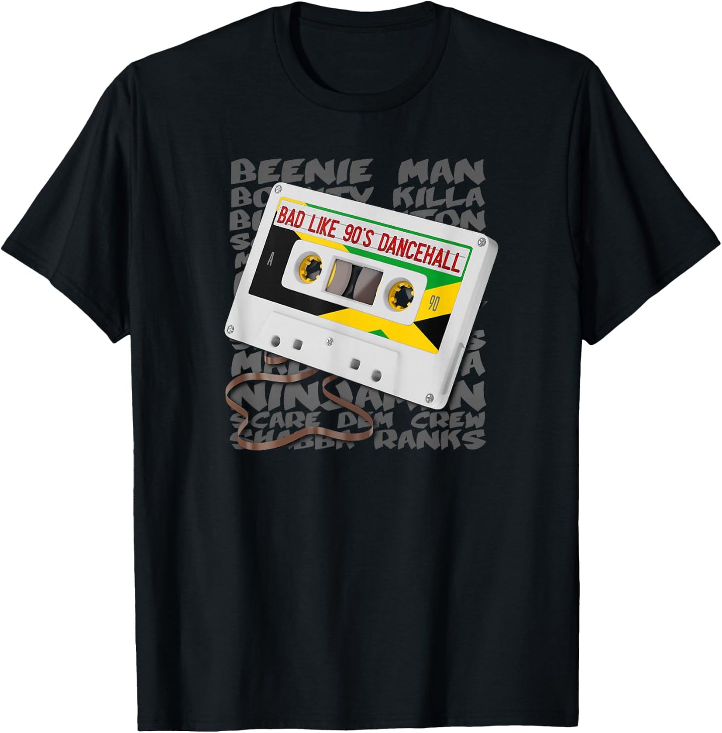 Bad Like 90's Dancehall - Old School Reggae Music Jamaica T-Shirt - T-Shirt | Black