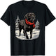 Black Labrador Christmas Santa Hat Xmas Pajama T-Shirt - T-Shirt | Black