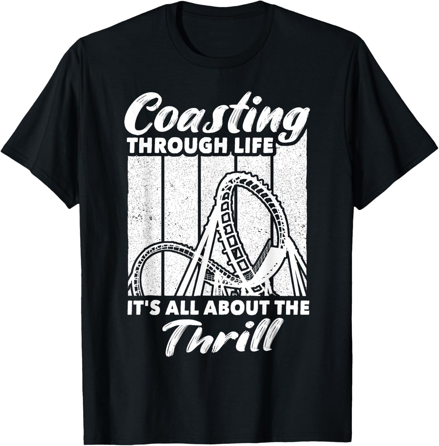 Roller Coaster Enthusiast Rollercoasters T-Shirt - T-Shirt | Black