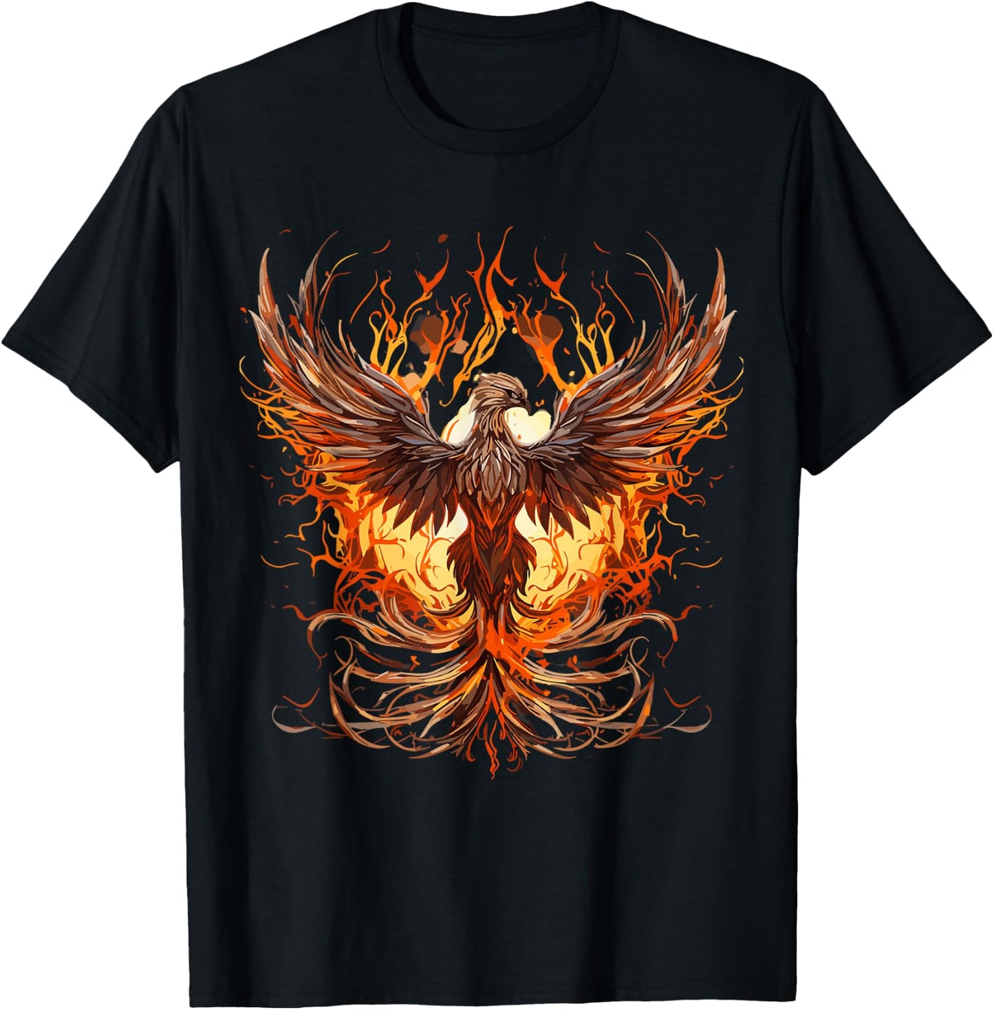 Phoenix Rising From Ashes Resurrection Rebirth New Beginning T-Shirt - T-Shirt | Black