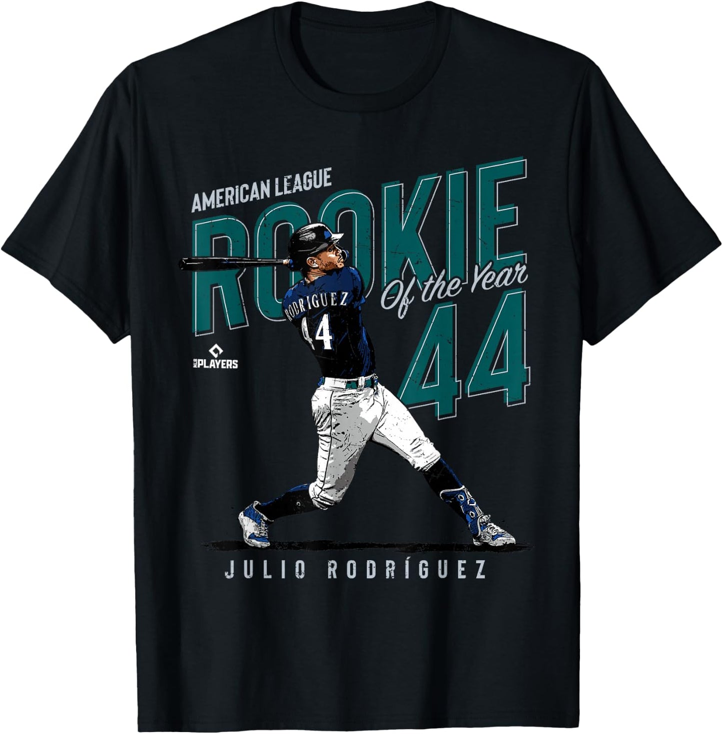 Rookie of the Year Julio Rodriguez Seattle MLBPA T-Shirt - T-Shirt | Black