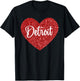 I Love Detroit Red Heart T-Shirt - T-Shirt | Black