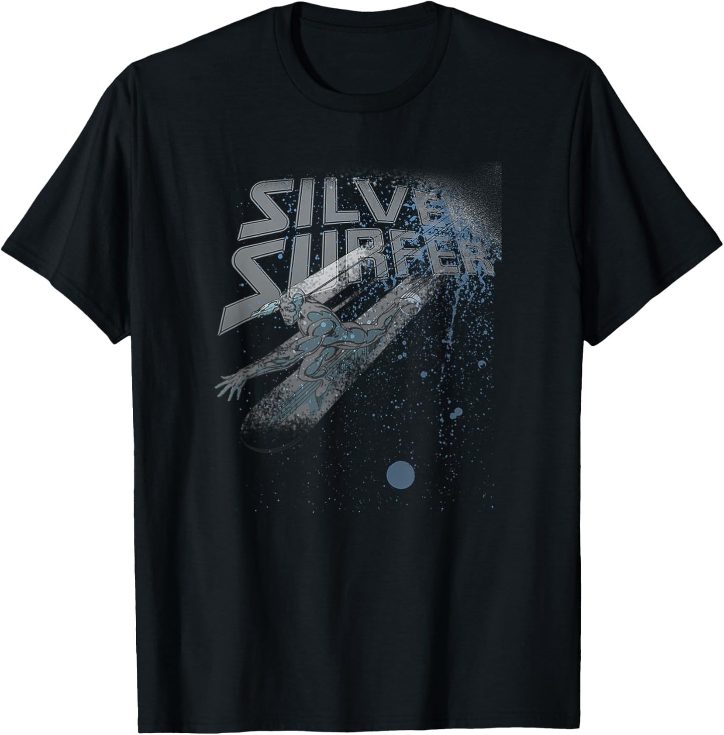 Marvel Fantastic Four Silver Surfer Speed Retro Vintage Logo T-Shirt - T-Shirt | Black