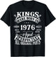 50th Birthday Gift Vintage Kings Born In 1976 50 Years Old T-Shirt - T-Shirt | Black