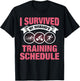 I Survived My Husband's Training Schedule Triathlon Wife T-Shirt - T-Shirt | Black