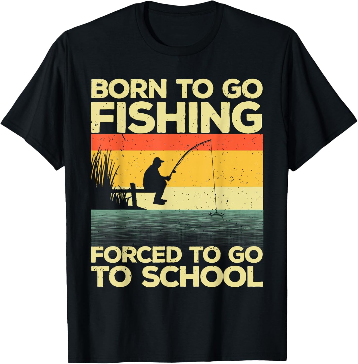 Cool Fishing Women Kids Bass Fishing Fisherman Fish Small T-Shirt - T-Shirt | Black